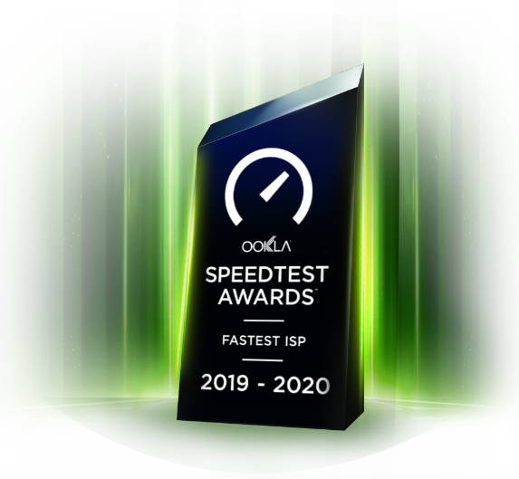 Speed test awards เน็ตบ้าน AIS ราางวัลปี 2019 - 2020 Fastest ISP